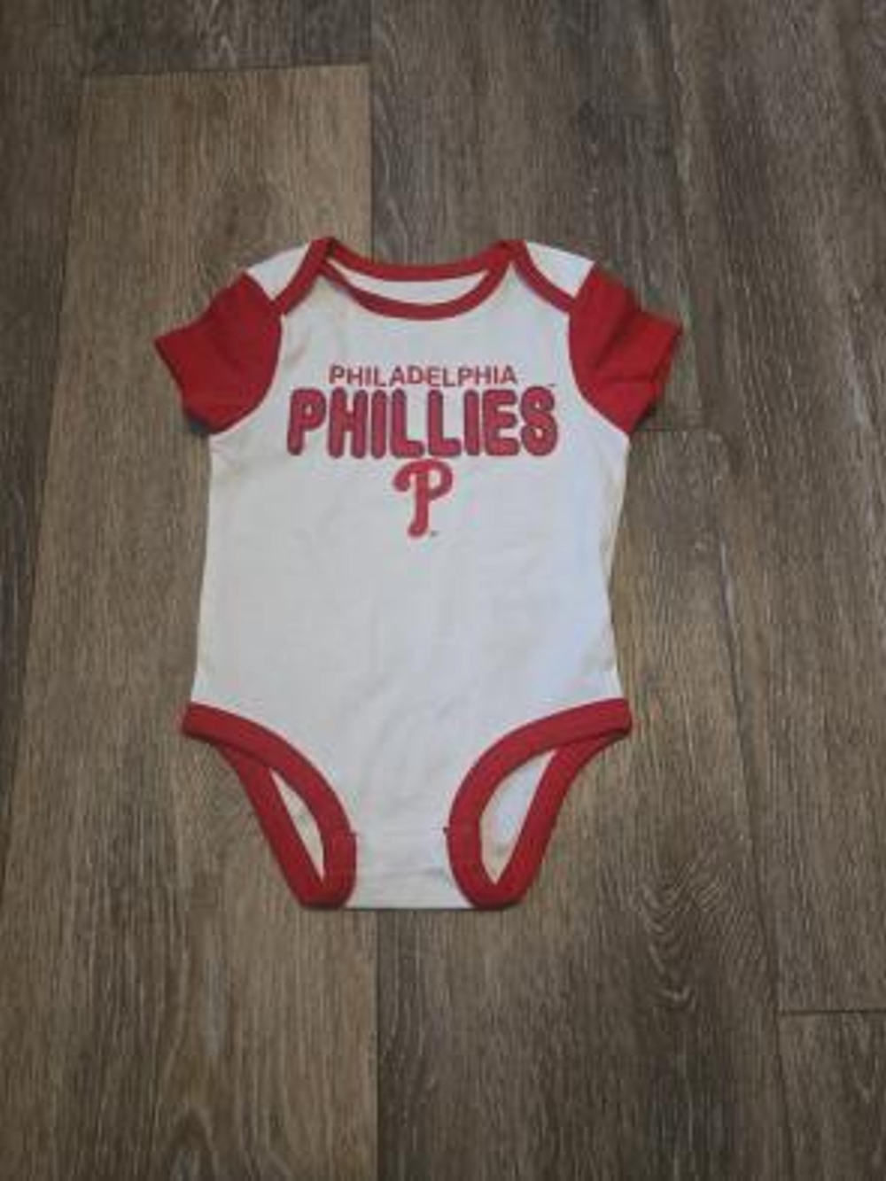 Philadelphia Phillies Red & White Baby One-Piece Bodysuit